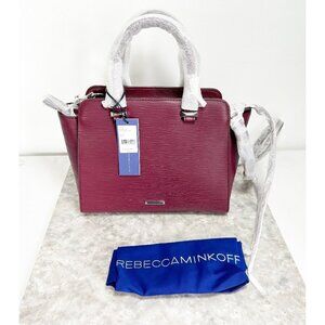 Rebecca Minkoff Mini Avery Leather Crossbody Tote in Port - NWT